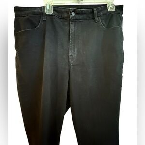 Old Navy Women’s High-Rise Wow Straight Jeans Size 16 Tall Black Stretch Denim